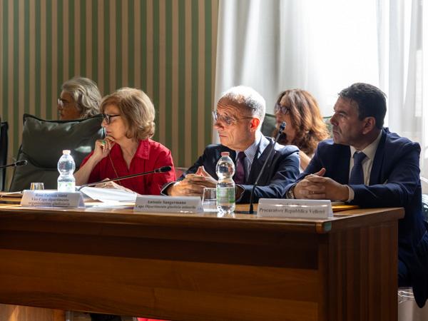 Antonio Sangermano, Rosa Patrizia Sinisi, Carlo Villani . Sala Livatino presentazione progetto "Help Ispettorato"