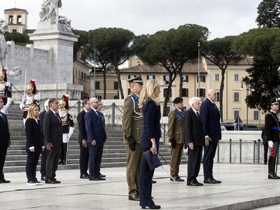 25 aprile, le celebrazioni all&rsquo;Altare della patria
