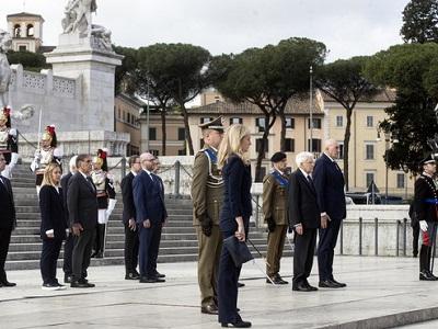 25 aprile, le celebrazioni all&rsquo;Altare della patria