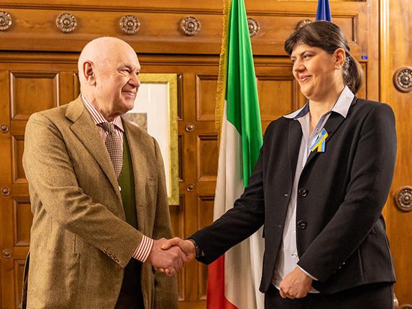 Il Ministro della giustizia, Carlo Nordio, e la Procuratrice europea, Laura Codruța K&ouml;vesi (foto Ministero della giustizia)