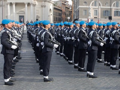Allievi agenti di Polizia Penitenziaria durante la cerimonia dell'8 luglio