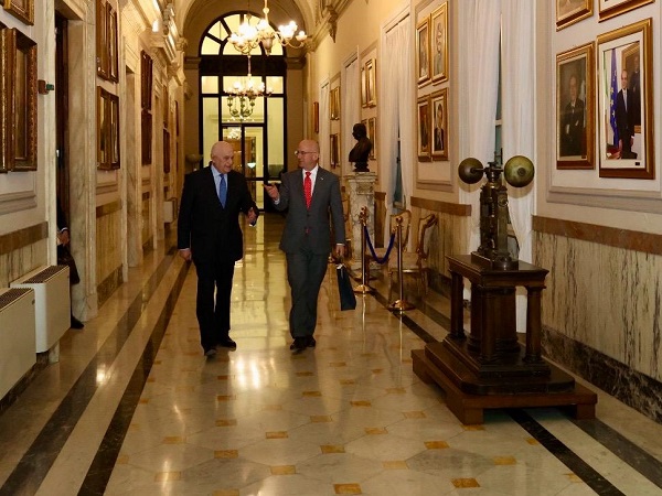 Nordio e l'ambasciatore USA Jack Markell (foto del Ministero della giustizia)