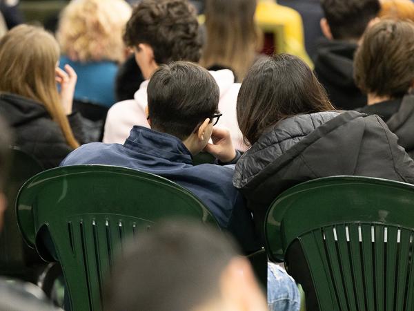 i ragazzi dell'IPM di Casal del Marmo al termine della proiezione del film "ANNA"