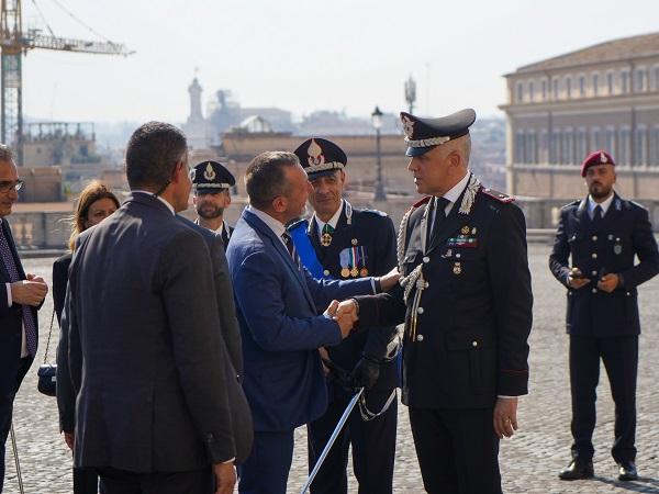 Cambio della guardia d&rsquo;onore della Penitenziaria al Quirinale