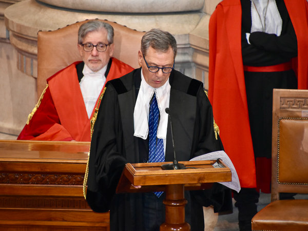 Inaugurazione anno giudiziario 2026 - Corte suprema di Cassazione, 30 gennaio 2026 - Presidente Cnf Francesco Greco (foto Ministero della giustizia)