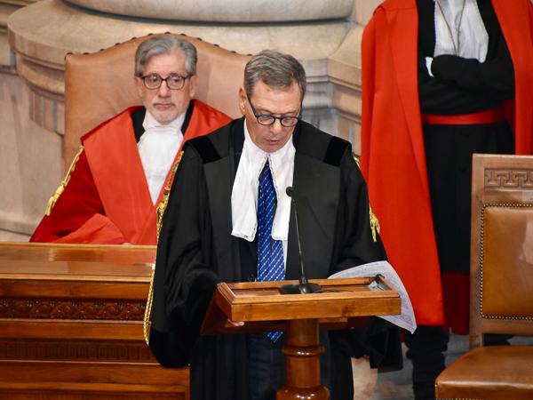 Inaugurazione anno giudiziario 2026 - Corte suprema di Cassazione, 30 gennaio 2026 - Presidente Cnf Francesco Greco (foto Ministero della giustizia)