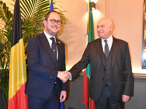 Carlo Nordio e il Ministro della Giustizia belga, Vincent Van Quickenborne