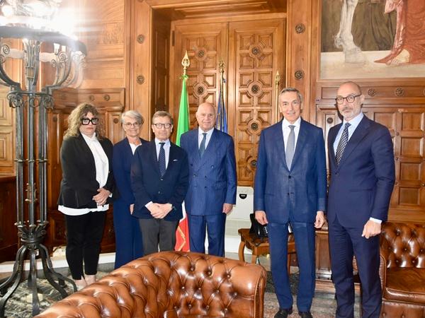 Nordio e una delegazione dell'Unione Camere penali italiane