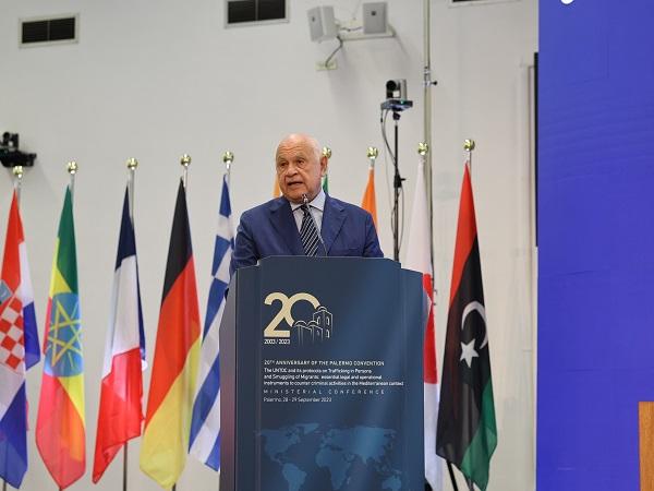 Nordio alla Conferenza di Palermo (foto del Ministero della giustizia)