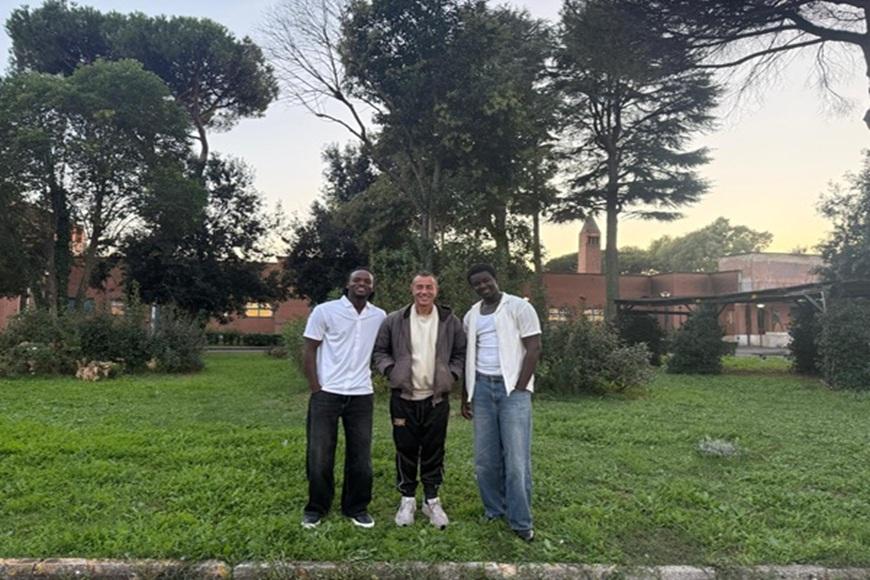 Giardino IPM Roma Regista e attori Io Capitano