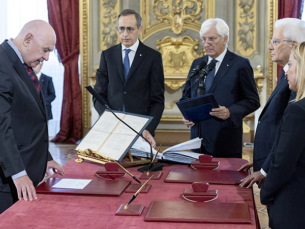 Quirinale, 22 ottobre 2022 -Il giuramento del ministro Carlo Nordio