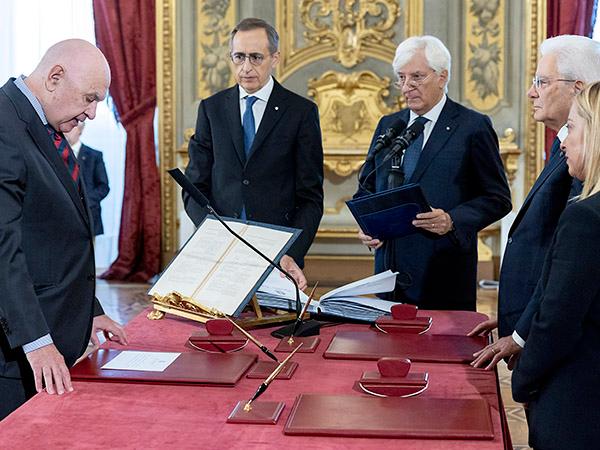 Quirinale, 22 ottobre 2022 -Il giuramento del ministro Carlo Nordio