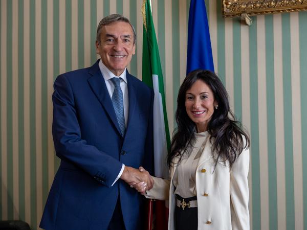 Antonello Mura (Capo di Gabinetto) e Monica Sarti (Capo Ispettorato Generale)