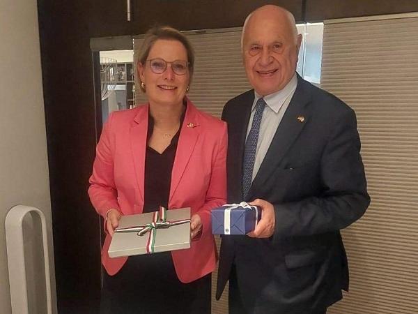 Il ministro Nordio con l'omologa tedesca Stefanie Hubig