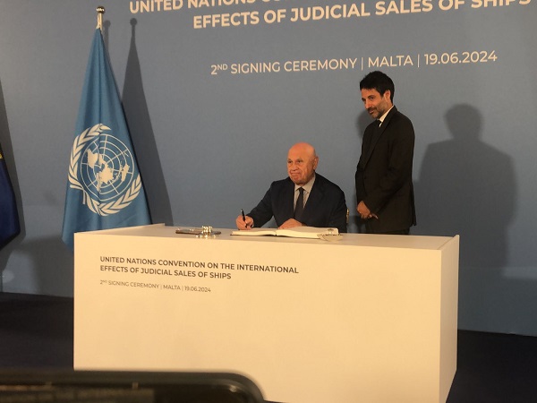Nordio firma Convenzione Onu su vendita giudiziaria navi