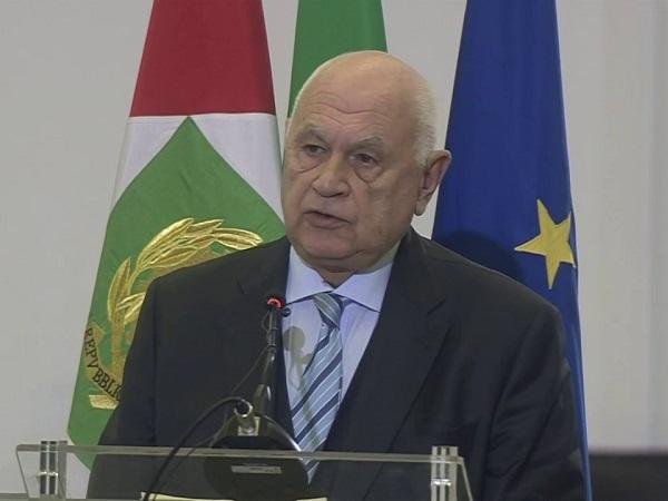 Ministro Nordio nell'aula bunker di Palermo
