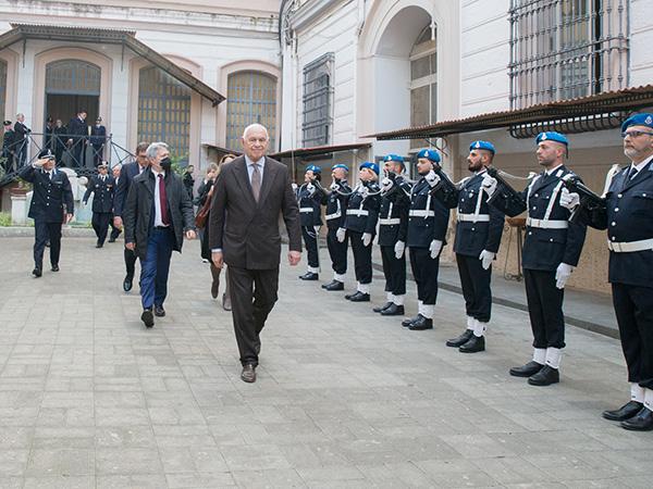 Il ministro della Giustizia Carlo Nordio visita Poggioreale