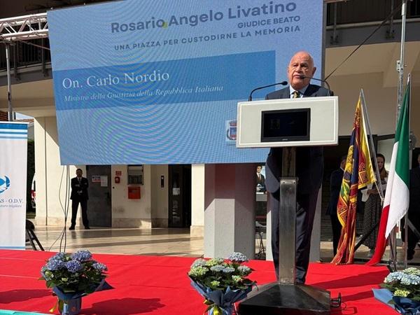 Nordio a Scorz&egrave; per intitolare la piazzetta al Beato Angelo Rosario Livatino