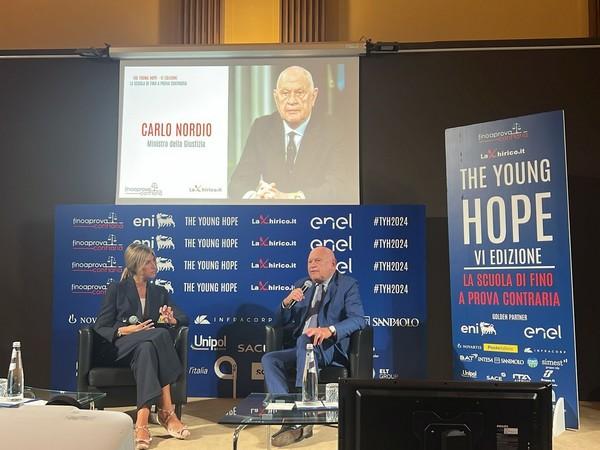 Ministro Carlo Nordio alla VI edizione di The young hope (foto Ministero della giustizia)