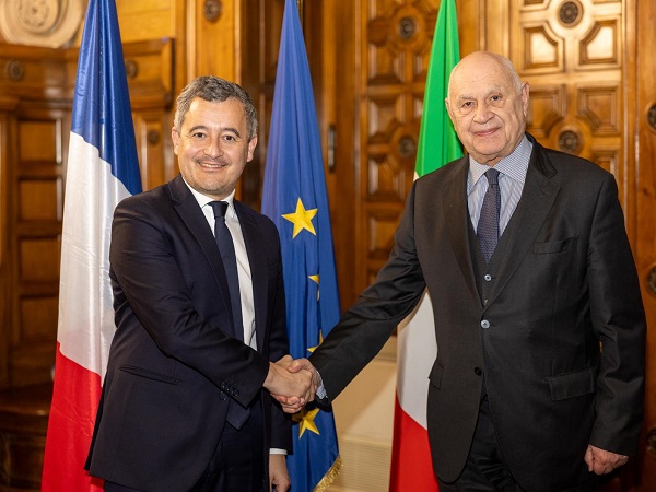 Nordio e Darmanin 3 febbraio 2025 (foto Ministero della giustizia)