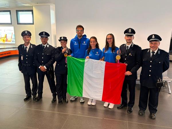 Nadia Battocletti accolta all'aeroporto di Bergamo - 17 agosto 2026 - Foto del Ministero della Giustizia