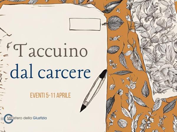 Taccuino degli eventi in carcere &ndash; settimana dal 5 al 12 aprile 2025