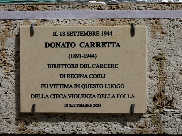 Targa Donato Carretta in Cassazione (foto Ministero della Giustizia)