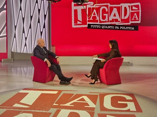 Il ministro Nordio ospite di Tiziana Panella a Tagad&agrave; (Credit: Ministero della Giustizia)
