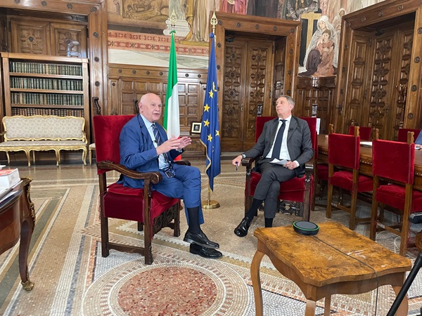 Carcere e lavoro, Nordio intervistato dal direttore del Tg1 Chiocci