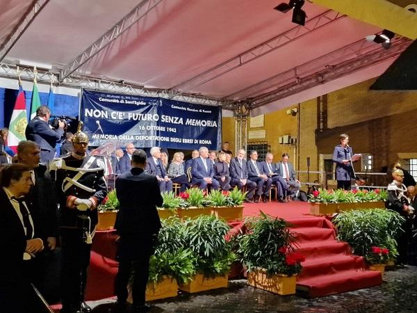 Cerimonia 80 anni rastrellamento ghetto Roma (Credit: Ministero della Giustizia)