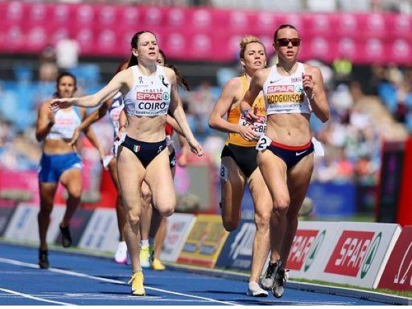 Eloisa Coiro giunge seconda nella batteria degli 800 agli Europei di Birmingham