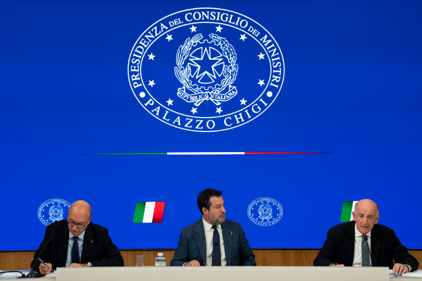 Viceministro Sisto in conferenza dopo il Cdm del 24 settembre 2026 (foto Ministero)
