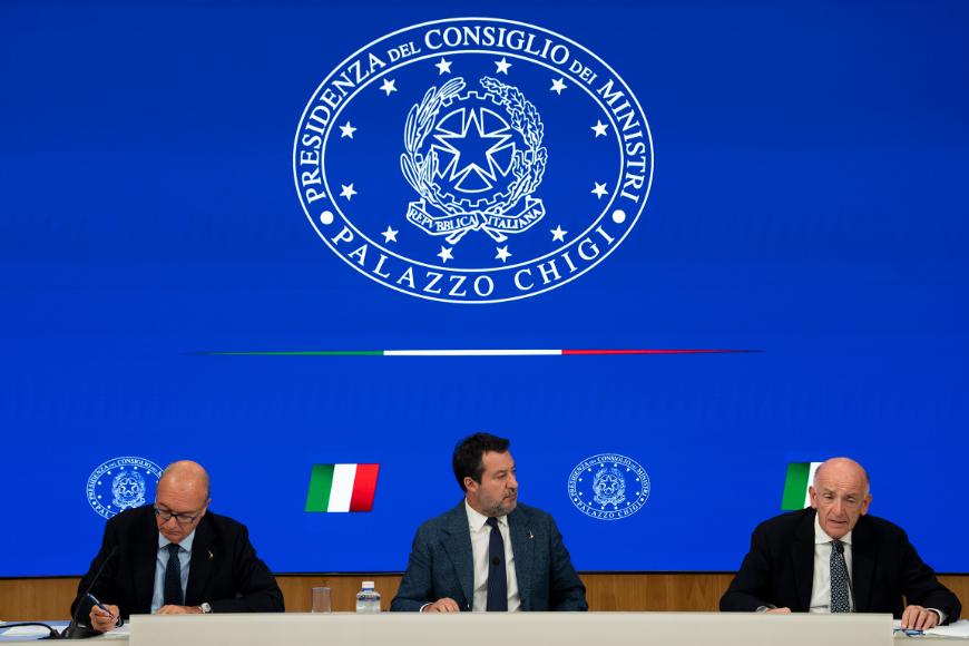 Viceministro Sisto in conferenza dopo il Cdm del 24 settembre 2026 (foto Ministero)