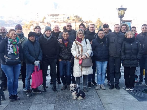 La delegazione del carcere di Verbania sull'Isola di San Giulio