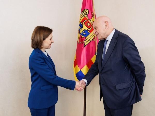 Nordio con la presidente della Repubblica di Moldova Maia Sandu