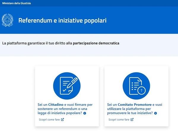 Referendum, online la piattaforma raccolta firme. Ecco come si usa