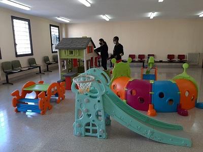 Sala d'attesa attrezzata per i bambini all'interno del carcere Lorusso di Palermo